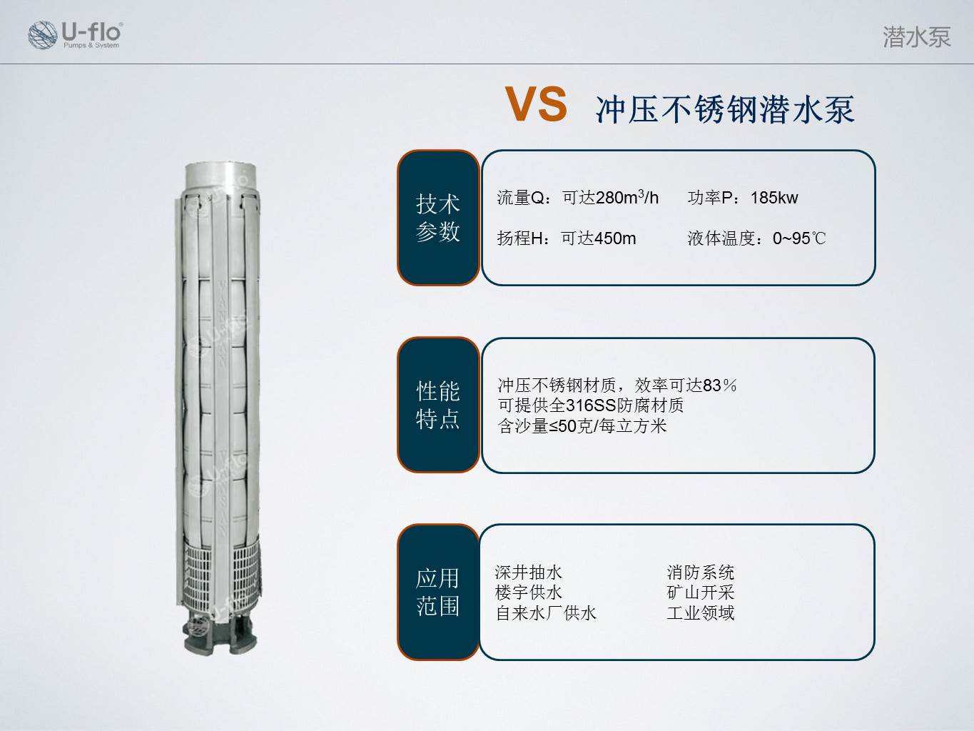 04-U-flo VS 沖壓不銹鋼潛水泵